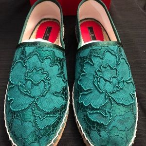 Green espadrilles